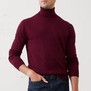 Banana Republic Merino Wool Turtleneck Sweater, Burgundy, Medium, EUC